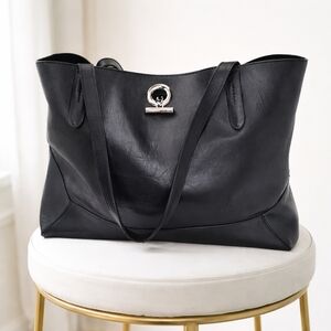 Botkier Black Leather Tote Bag